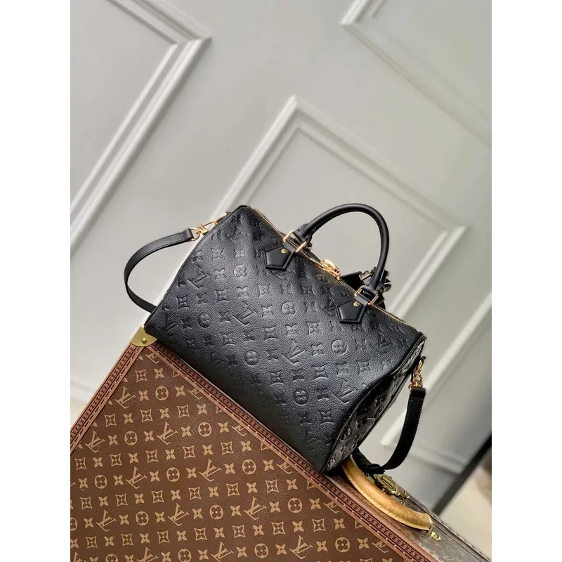 LV M47186 Louis Vuitton Speedy Soft 30 Kabelka Černá