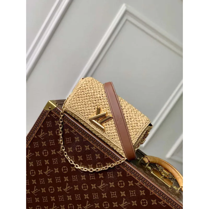 LV M25030 Louis Vuitton Twist West Bag Přírodní/Tan