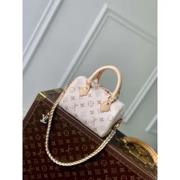 LV M24606 Louis Vuitton SPEEDY 18 LV&I Monogram Dune Coated Canvas Taška Béžová