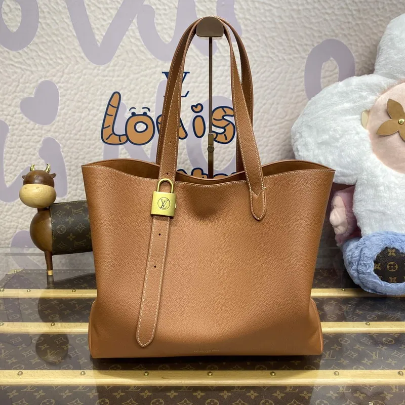 LV M25342 Louis Vuitton Low Key Cabas MM Taška Cognac Hnědá