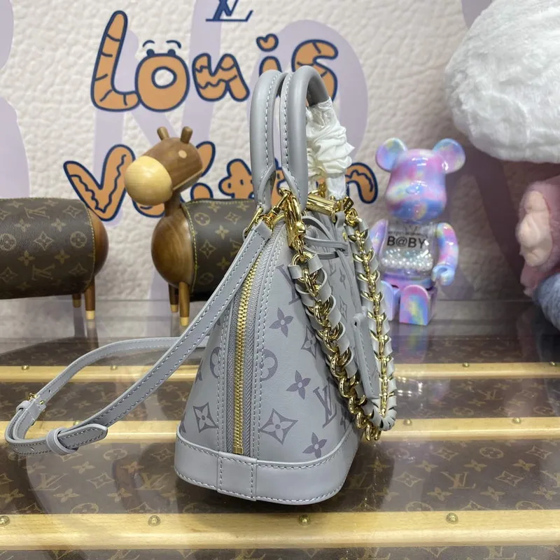 LV M12561 Louis Vuitton Alma BB Kapsa z telecí kůže Trianon šedá