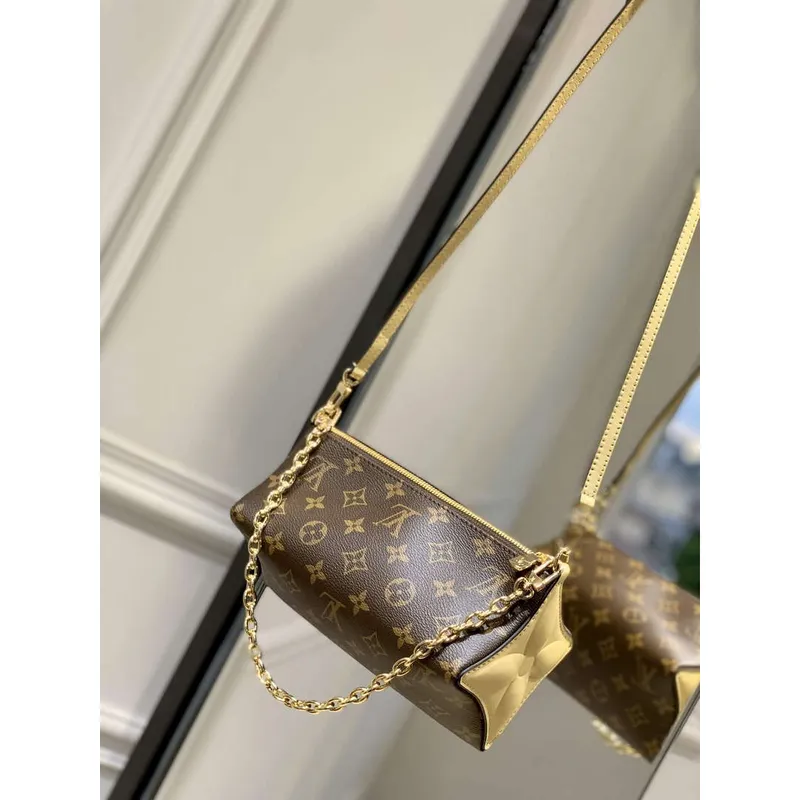 LV M11672 Louis Vuitton Bloom Pouch Bag Banánově žlutá
