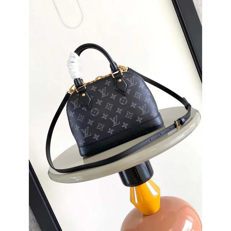 LV M12289 Louis Vuitton Nová Alma BB Taška Jiná Kůže Černá