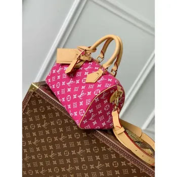 LV M11562 Louis Vuitton Speedy P9 Bandoulière 25 Monogram Taška Růžová Červená