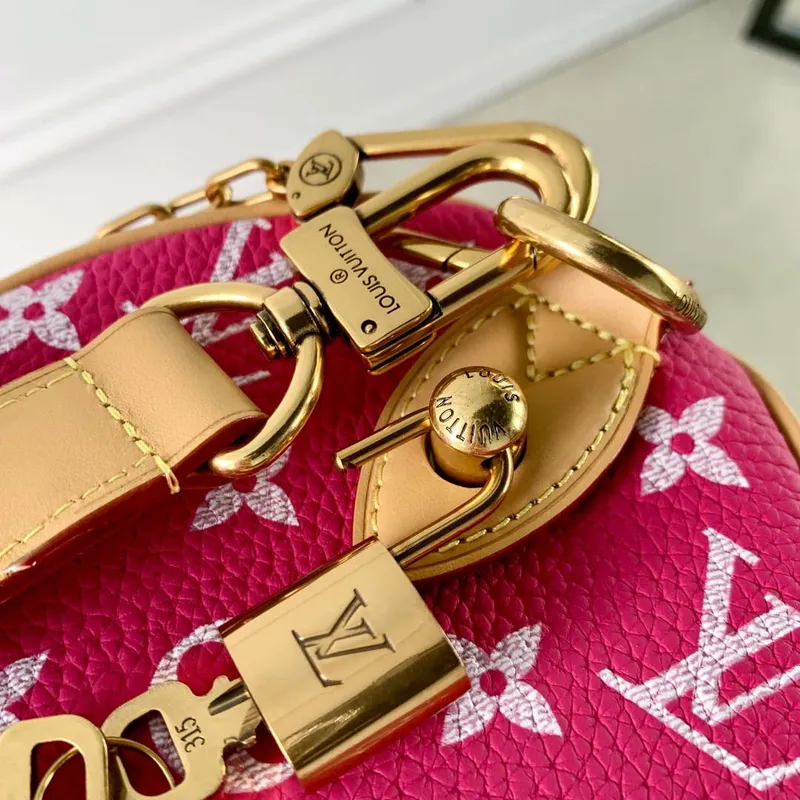 LV M11562 Louis Vuitton Speedy P9 Bandoulière 25 Monogram Taška Růžová Červená