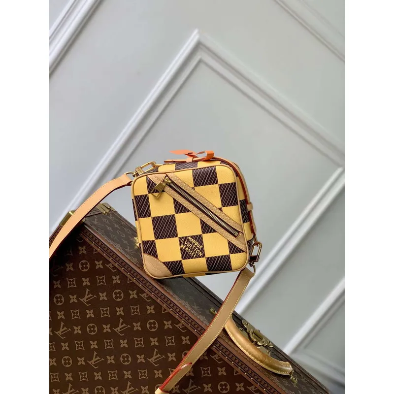 LV N40562 Louis Vuitton Šachová taška přes rameno Žlutá
