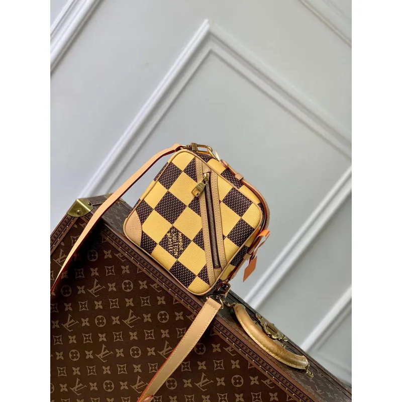 LV N40562 Louis Vuitton Šachová taška přes rameno Žlutá