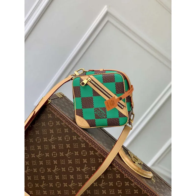 LV N40563 Louis Vuitton Šachová taška přes rameno Zelená