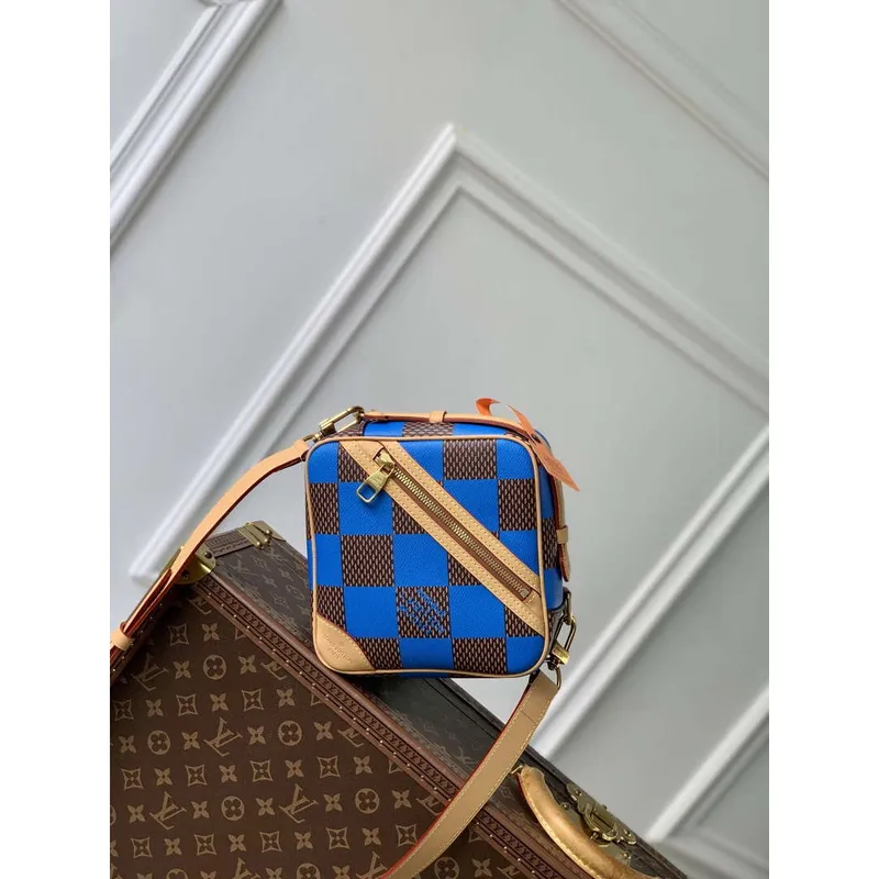 LV N40547 Louis Vuitton Šachová taška přes rameno Modrá