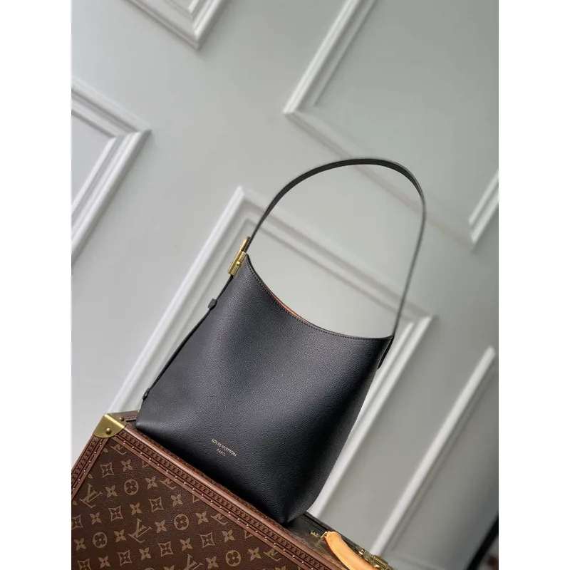 LV M25352 Louis Vuitton Low Key Hobo PM Taška Černá
