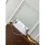 LV M25445 Louis Vuitton Slim Trunk Bag Krokodýlí vzor Bílá