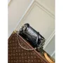 LV M25445 Louis Vuitton Slim Trunk Bag Krokodýlí vzor Černá