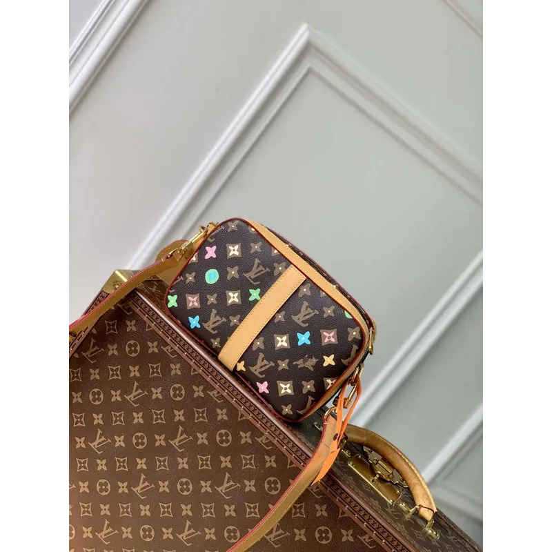 LV M24820 Louis Vuitton Obálková Messenger Křížová taška Čokoládová
