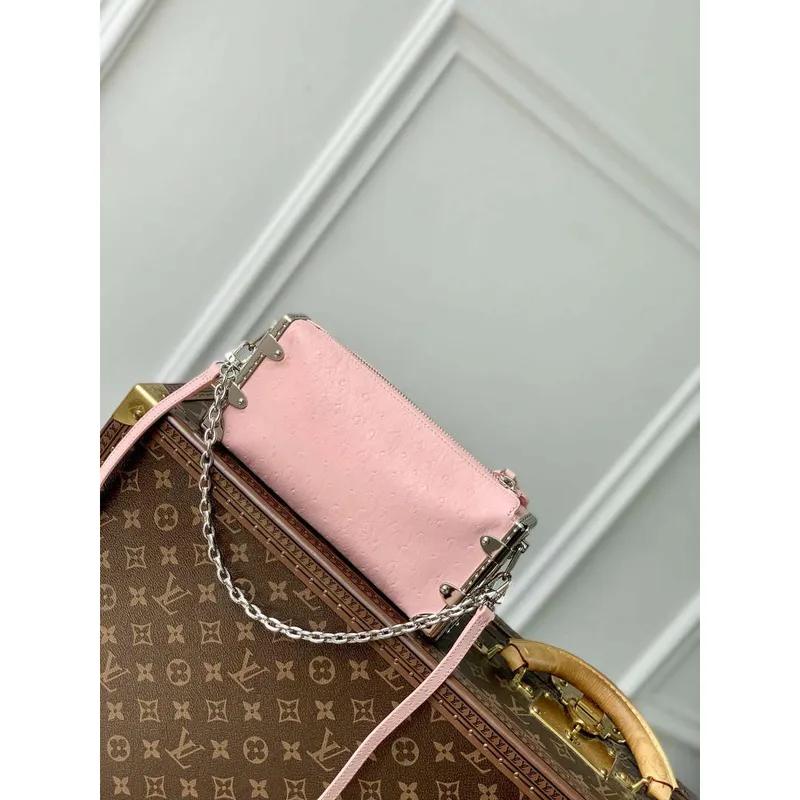 LV M25445 Louis Vuitton Slim Trunk Bag Pytlový vzor Růžová