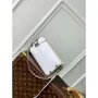 LV M25445 Louis Vuitton Slim Trunk Bag Pštrosí vzor Bílá