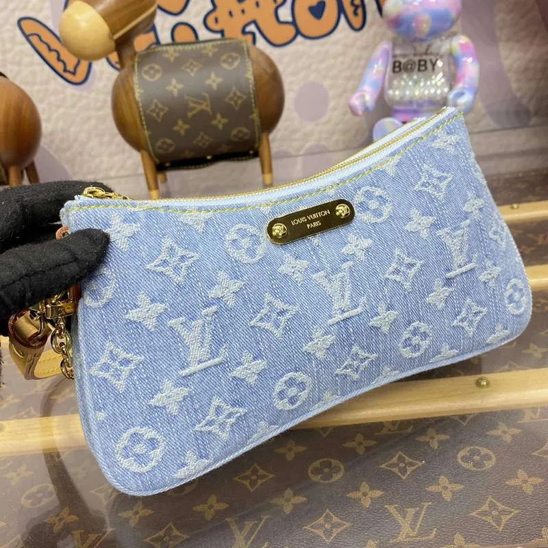 LV M83532 Louis Vuitton Liv Pochette Monogram Denim Taška Nebeská Modrá