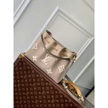 LV M25453 Louis Vuitton LV Bundle Bag Monogram Empreinte Kůže Šedá/Smetanová