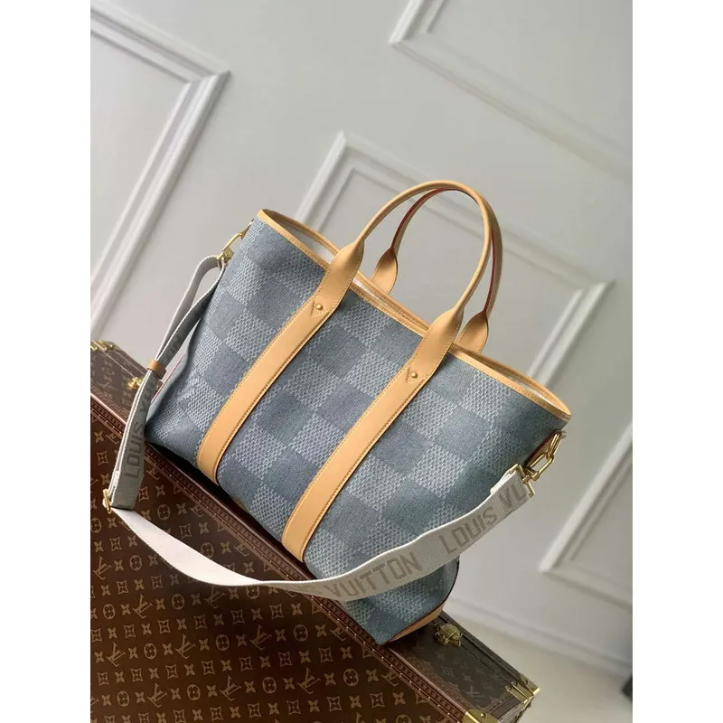 LV N40702 Louis Vuitton víkendová taška modrá