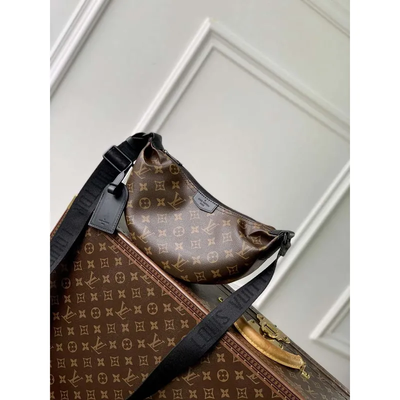 LV M47158 Louis Vuitton Hamac Bag PM Taška Hnědá