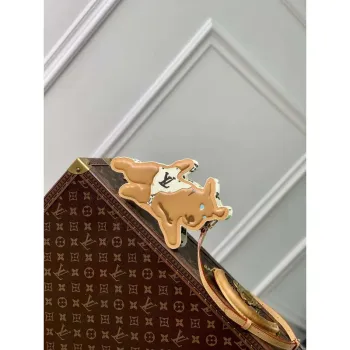 LV M83342 Louis Vuitton Hravý pes na popruhu nositelná peněženka bílá
