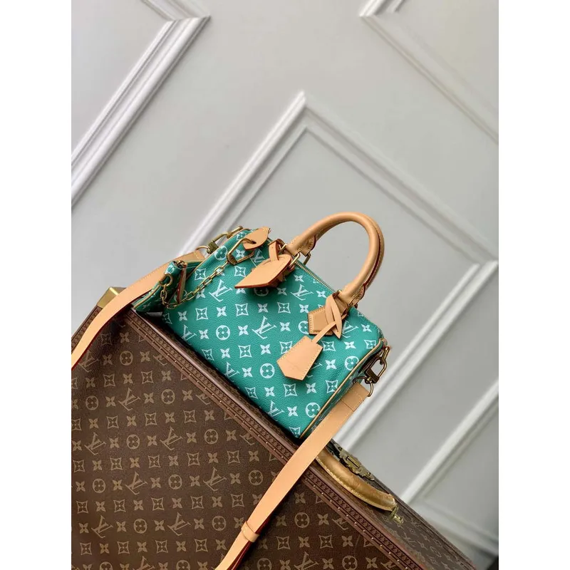 LV M24423 Louis Vuitton Speedy P9 Bandoulière 25 Taška Monogram Kůže Světle Zelená
