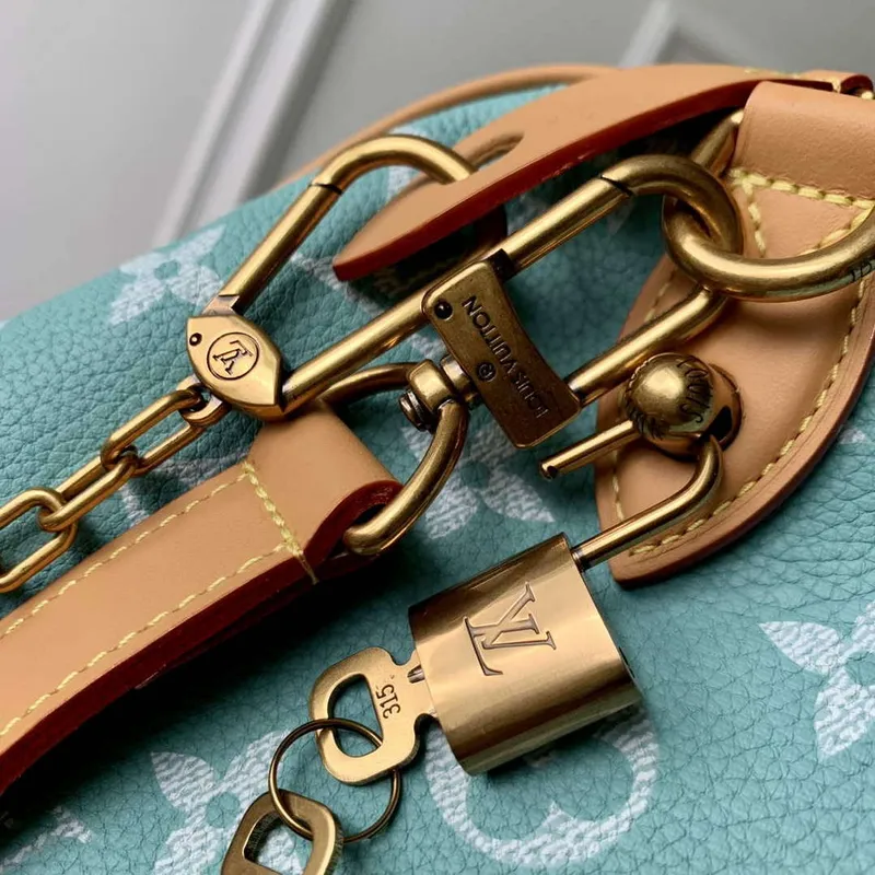 LV M24423 Louis Vuitton Speedy P9 Bandoulière 25 Taška Monogram Kůže Světle Modrá