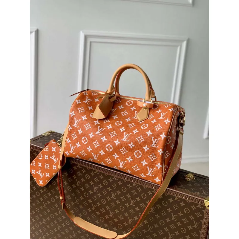 LV M24417 Louis Vuitton Speedy P9 Bandoulière 40 Taška Monogram Kůže Oranžová