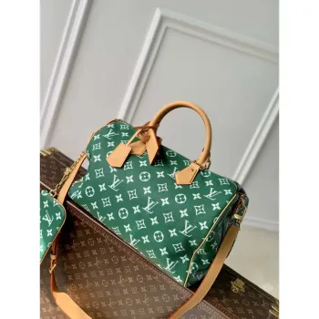 LV M24417 Louis Vuitton Speedy P9 Bandoulière 40 Taška Monogram Kůže Zelená