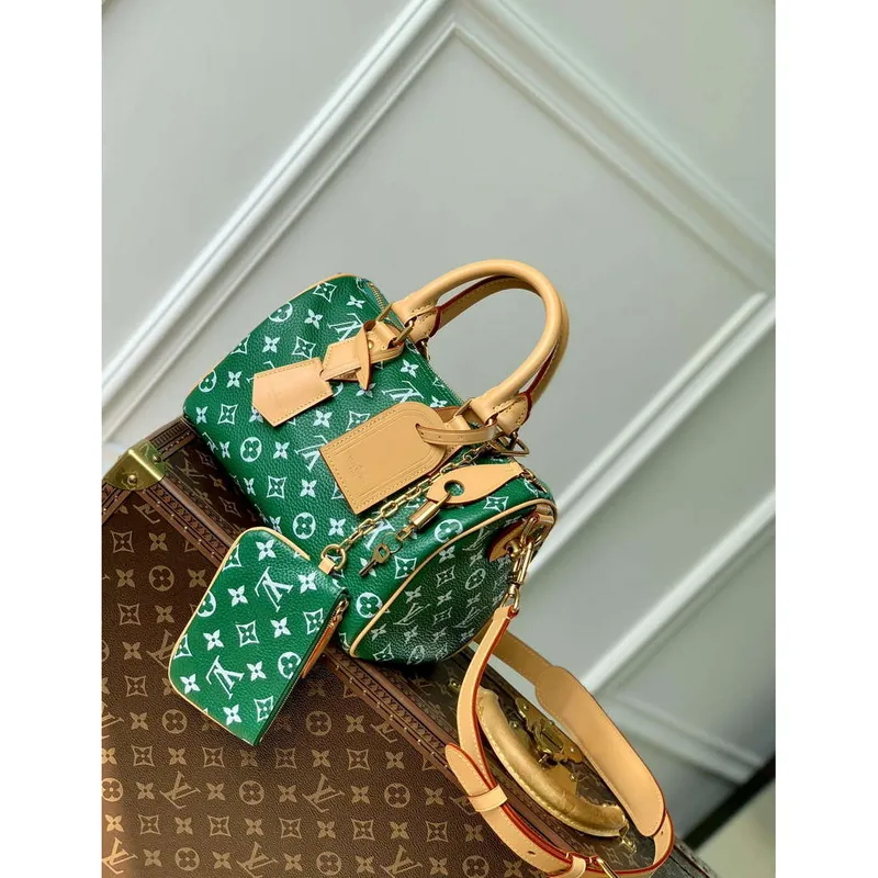 LV M24423 Louis Vuitton Speedy P9 Bandoulière 25 Taška Monogram Kůže Zelená