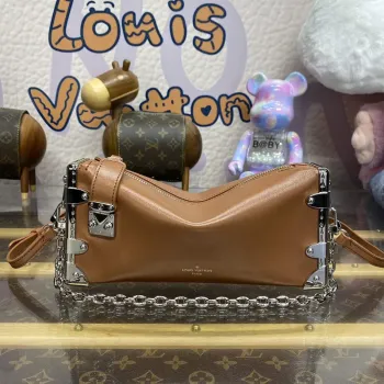 LV M25445 Louis Vuitton Slim Trunk Bag Hnědá