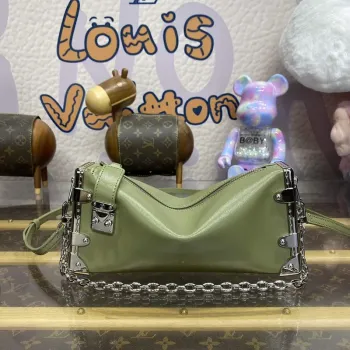 LV M25445 Louis Vuitton Slim Trunk Bag Zelená