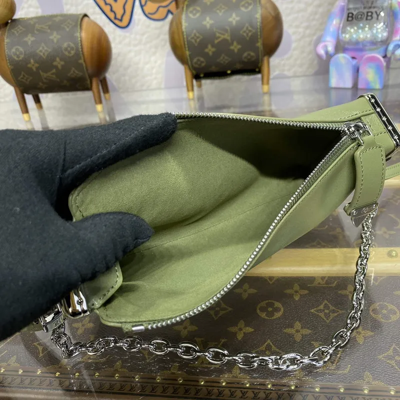 LV M25445 Louis Vuitton Slim Trunk Bag Zelená