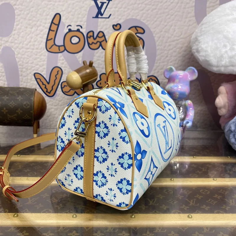 LV M11264 Louis Vuitton Speedy Bandoulière 25 Taška Lagoon Blue