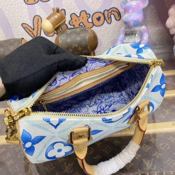 LV M11264 Louis Vuitton Speedy Bandoulière 25 Taška Lagoon Blue