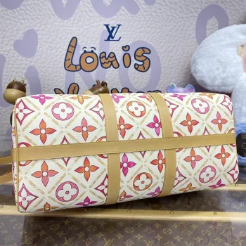 LV M11251 Louis Vuitton Keepall Bandoulière 45 Taška Korálová