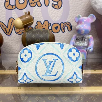 LV M11239 Louis Vuitton Pochette Cosmétique PM Taška Modrá