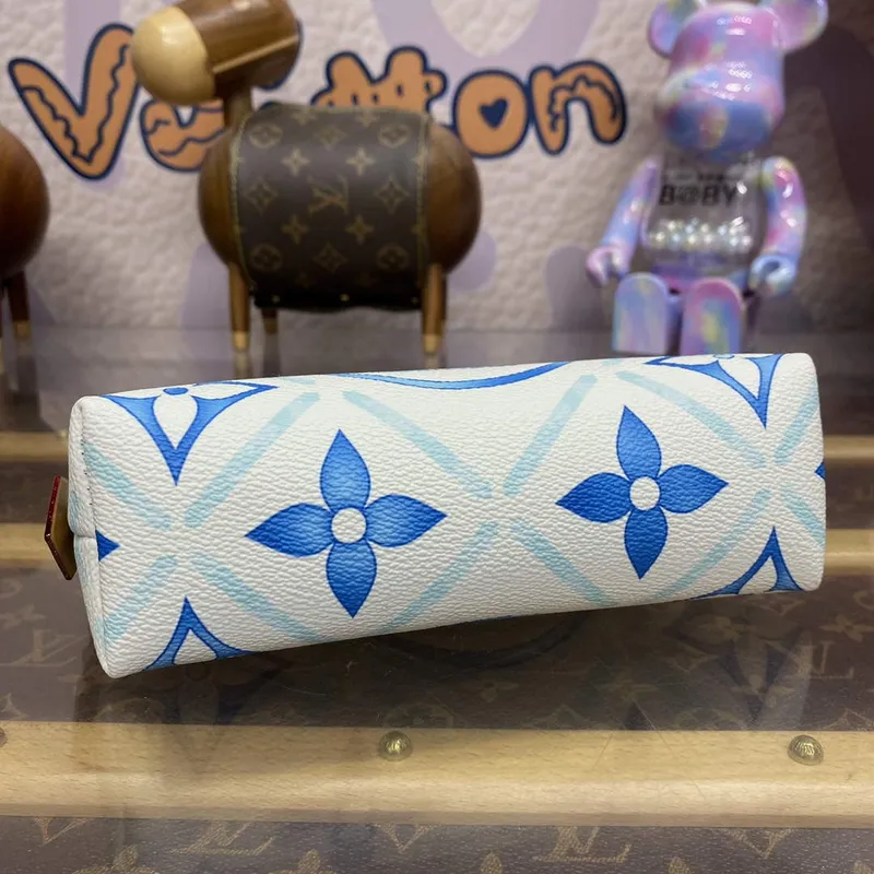 LV M11239 Louis Vuitton Pochette Cosmétique PM Taška Modrá