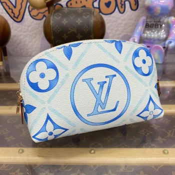 LV M11239 Louis Vuitton Pochette Cosmétique PM Taška Modrá