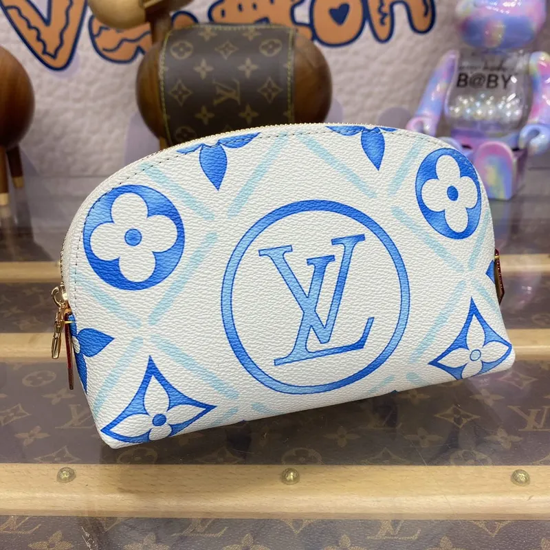 LV M11239 Louis Vuitton Pochette Cosmétique PM Taška Modrá