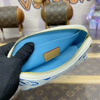 LV M11239 Louis Vuitton Pochette Cosmétique PM Taška Modrá