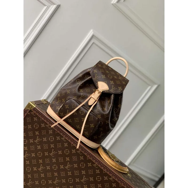 LV M11199 Louis Vuitton Montsouris Mini Batoh Monogram Koženka