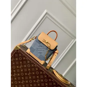 LV N40751 Louis Vuitton Nano Steamer Malá městská taška Modrá