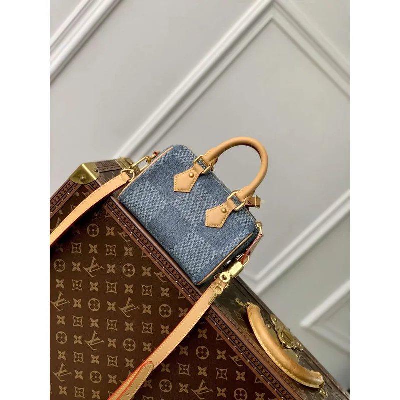 LV N40682 Taška Louis Vuitton Speedy Bandoulière 18 Modrá