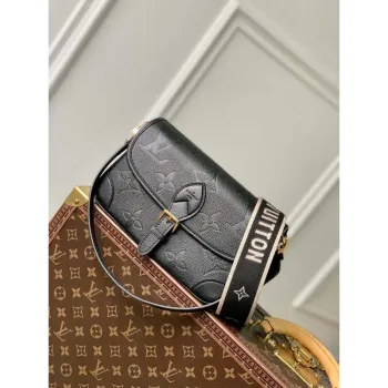 LV M46386 Louis Vuitton Diane Monogram Empreinte Kůže Černá