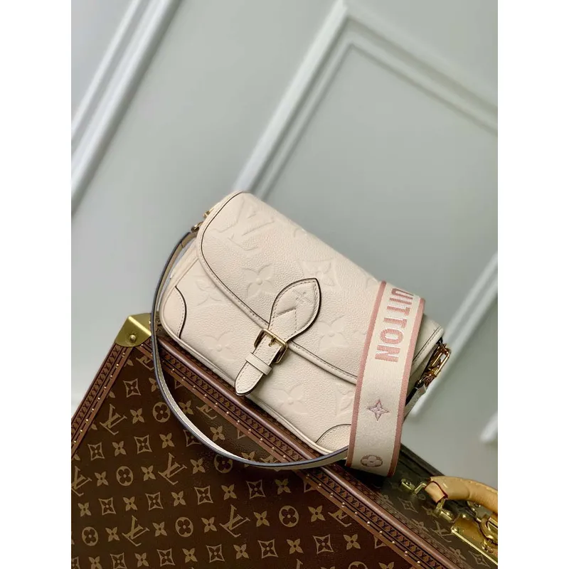 LV M46388 Louis Vuitton Diane Monogram Empreinte Kůže Bílá