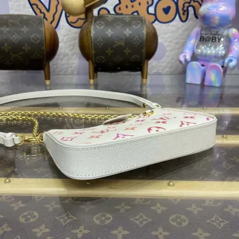 LV M83448 Louis Vuitton Easy Pouch On Strap Bag Monogram Empreinte Crame Růžová