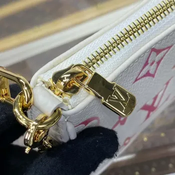 LV M83448 Louis Vuitton Easy Pouch On Strap Bag Monogram Empreinte Crame Růžová