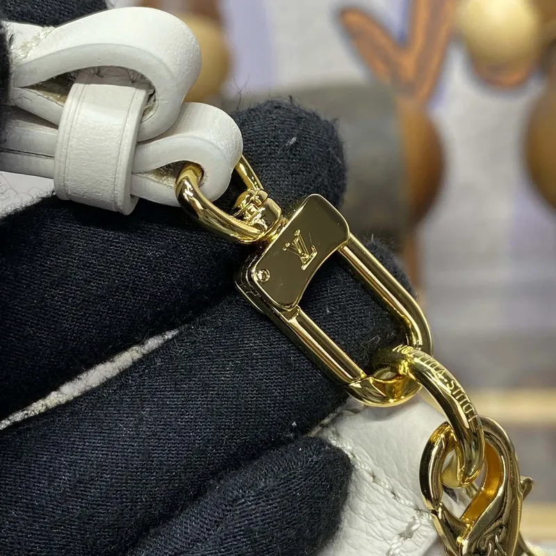 LV M83448 Louis Vuitton Easy Pouch On Strap Bag Monogram Empreinte Crame Růžová