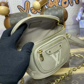 LV M82208 Louis Vuitton Mini Bumbag Monogram Empreinte Šedá