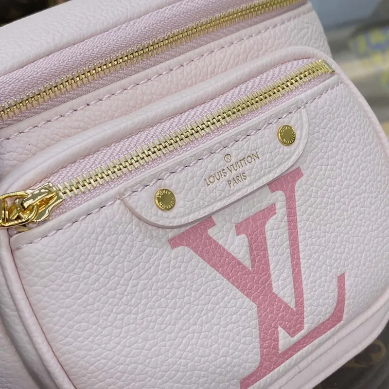 LV M82347 Louis Vuitton Mini Bumbag Monogram Empreinte Růžová